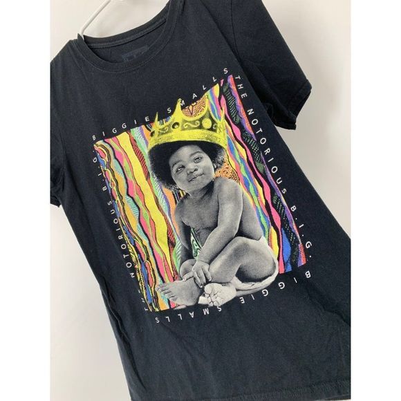 International big black graphic T-shirt biggie smalls notorious big size small 5 - Picture 4 of 6